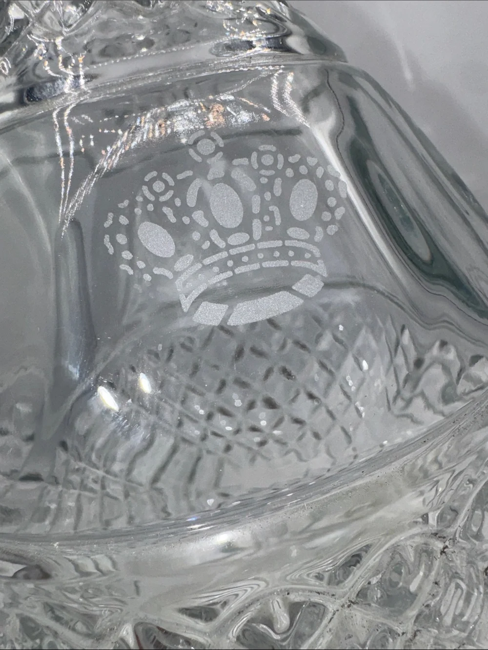 Princess House Crystal Decanter Crown Grapes c1960s Made in Germany
